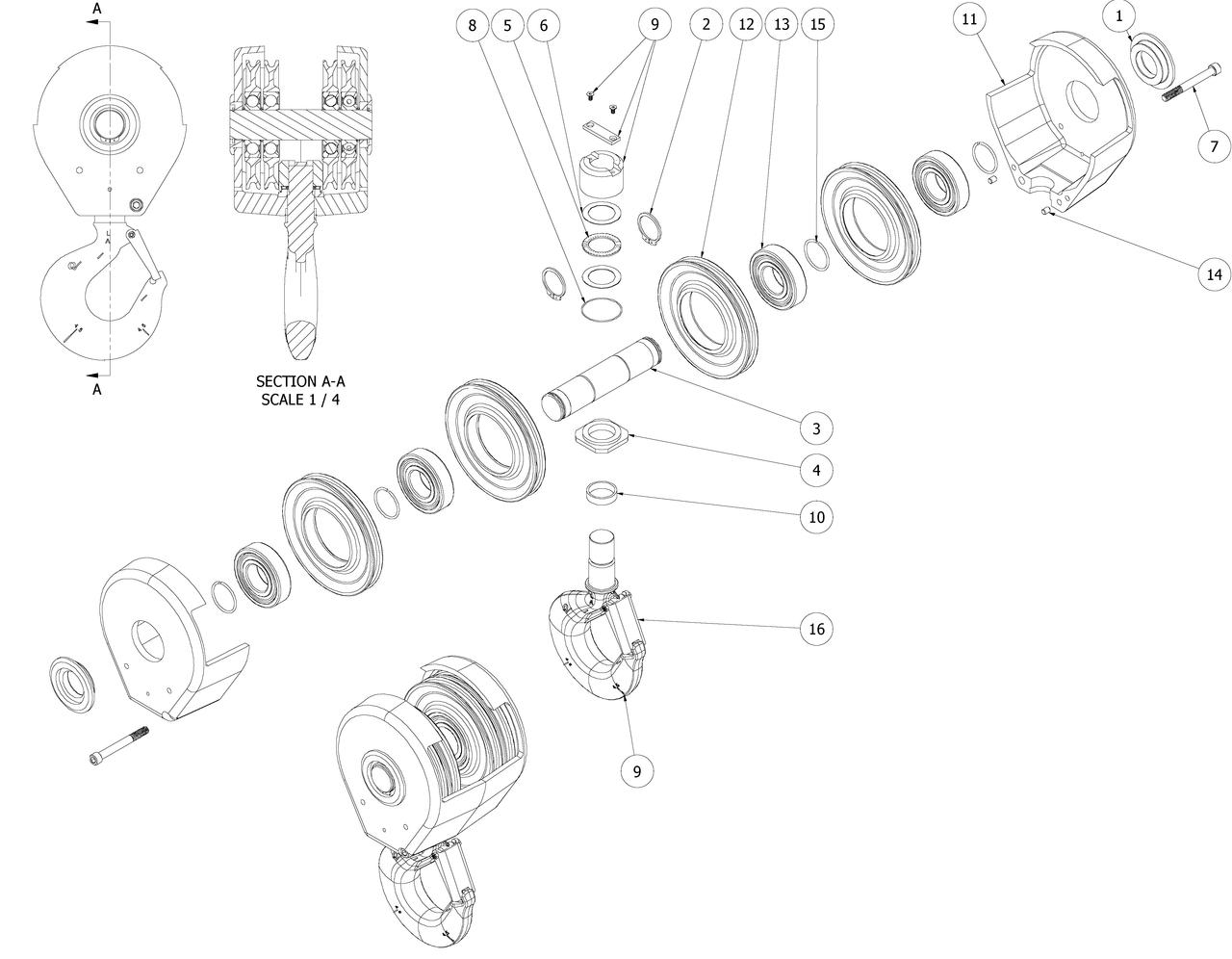 Shop All Hoist Parts Detroit Hoist Parts DB 11 Ton Wire Rope